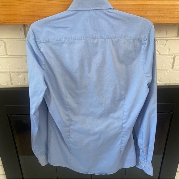 Light Blue Dress Shirt with Long Sleeves and Standard Collar - Picture 4 of 6